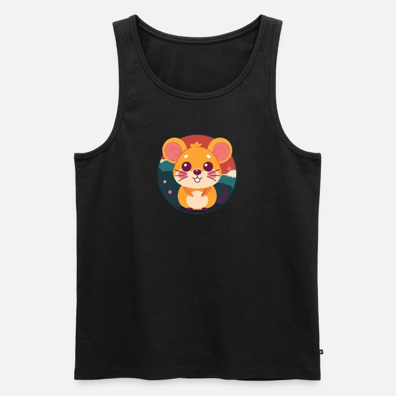 Mäuse Mäuschen - Männer Premium Bio Tank Top - Schwarz