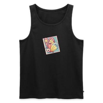 Animal papillon - Débardeur bio Premium Homme - noir - Devant - Michal (187cm)