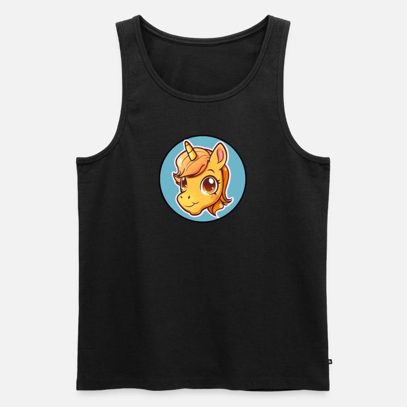 Einhorn Einhörner - Männer Premium Bio Tank Top - Schwarz
