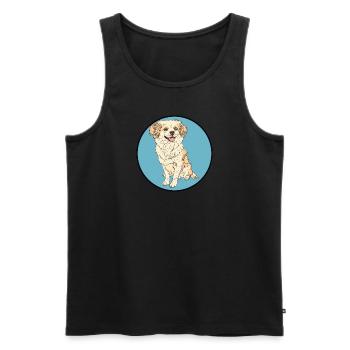 Hund Dackel Rottweiler - Männer Premium Bio Tank Top - Schwarz - Vorne - Michal (187cm)
