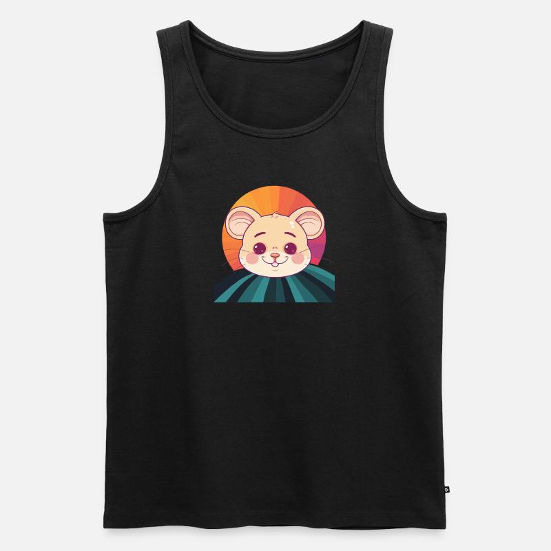 Mäuse Mäusezähnchen Mäuschen - Männer Premium Bio Tank Top - Schwarz