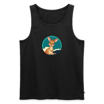 Kaenguru Melbourne Koala - Débardeur bio Premium Homme - noir - Devant - AI Model Male 178 light (178cm)