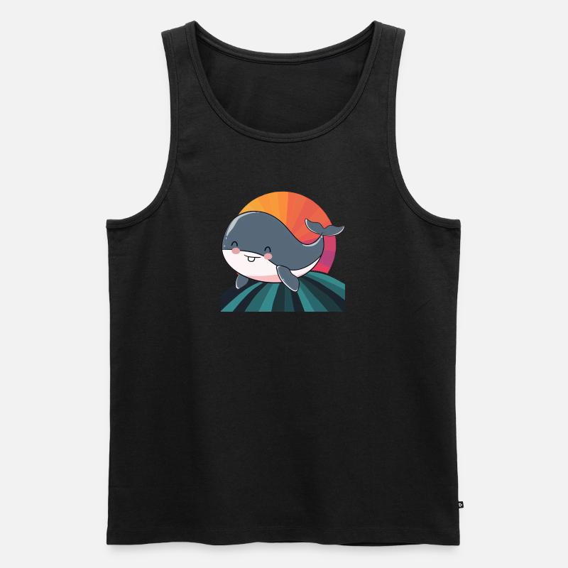 Wal Wale - Männer Premium Bio Tank Top - Schwarz