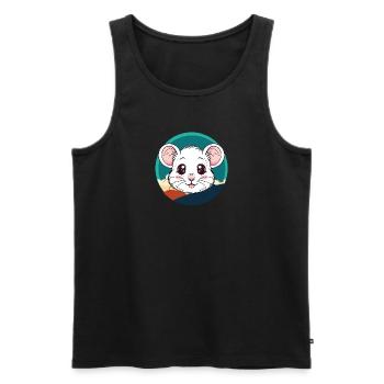 Mice Mouse Cheese - Men's Premium Organic Tank Top - black - Front - AI Model Male 178 light (178cm)
