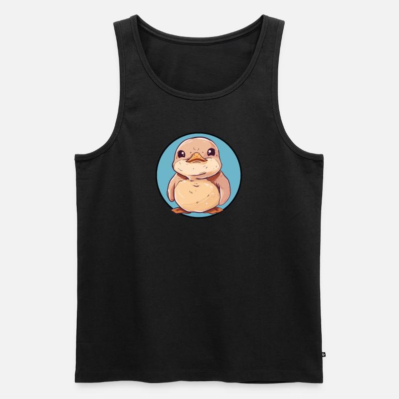 Entchen Vogel - Männer Premium Bio Tank Top - Schwarz