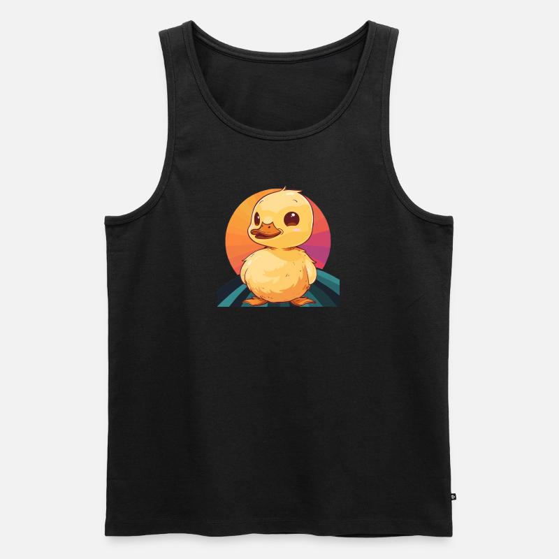 Schnabel Entchen Quak - Männer Premium Bio Tank Top - Schwarz