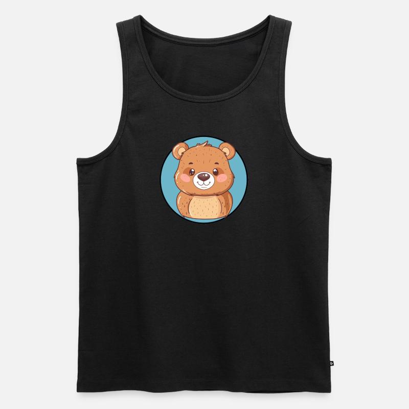 Baer Waldtier Baeren - Männer Premium Bio Tank Top - Schwarz