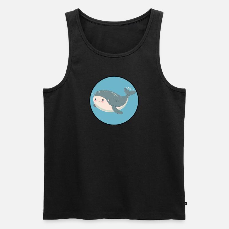 Meeresleben Meerestiere - Männer Premium Bio Tank Top - Schwarz