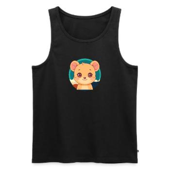 Mouse Mouse Rat - Men's Premium Organic Tank Top - black - Front - Michal (187cm)