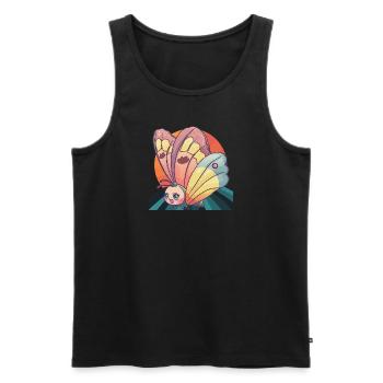 Schmetterling Schmetterlinge A - Männer Premium Bio Tank Top - Schwarz - Vorne - Michal (187cm)