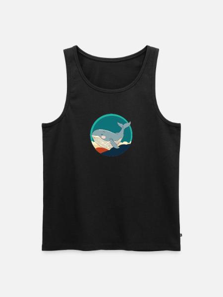 Meeresleben Wal - Männer Premium Bio Tank Top - Schwarz