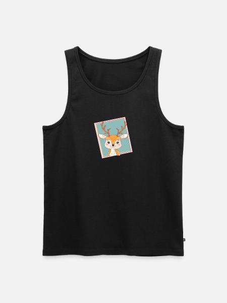 Deer Antlers Deer - Men's Premium Organic Tank Top - black