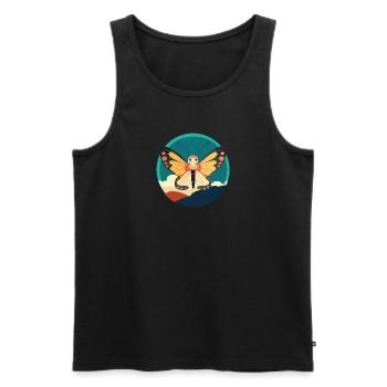 Schmetterling Sommer - Männer Premium Bio Tank Top - Schwarz - Vorne - Michal (187cm)