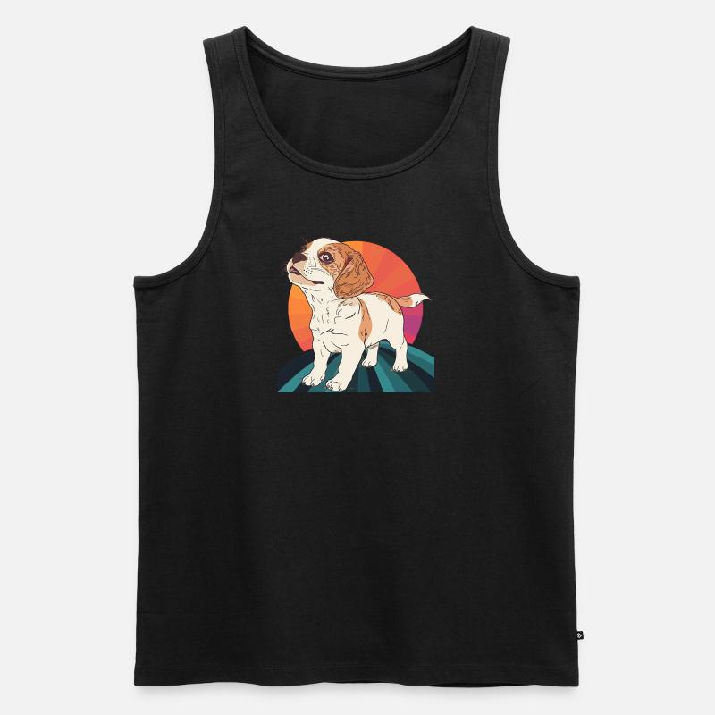 Hund Hunde - Männer Premium Bio Tank Top - Schwarz