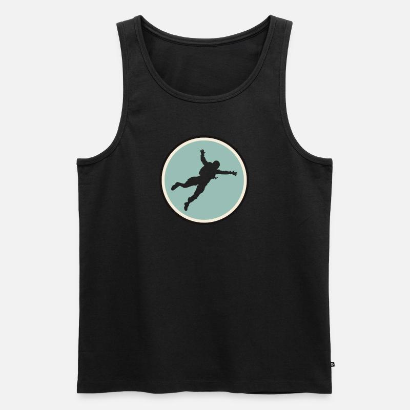 Skydiving Luft Base Jumping - Männer Premium Bio Tank Top - Schwarz