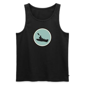 Kajakfahren Rafting - Männer Premium Bio Tank Top - Schwarz - Vorne - Michal (187cm)