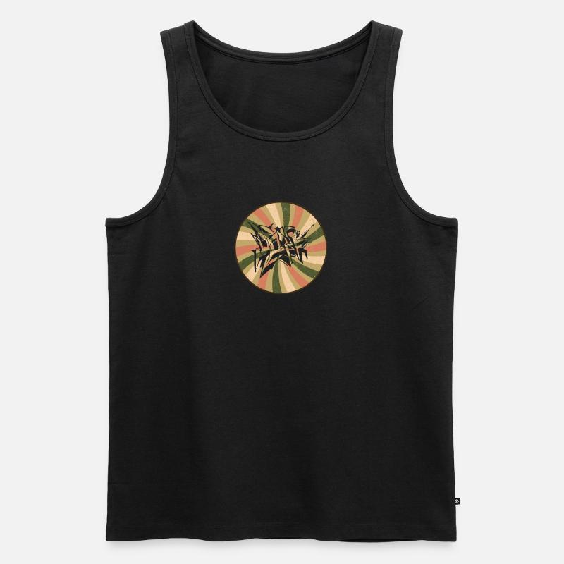 Graffiti Kunst Farben - Männer Premium Bio Tank Top - Schwarz