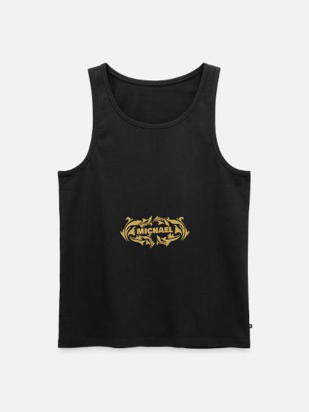 Michael - Männer Premium Bio Tank Top - Schwarz