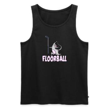 floorball floorball floorball season - Men's Premium Organic Tank Top - black - Front - AI Model Male 178 light (178cm)