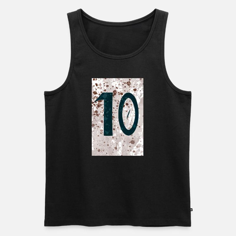 10 - Männer Premium Bio Tank Top - Schwarz