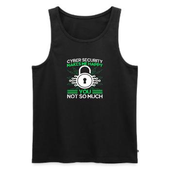 Network Security Specialist Gift - Men's Premium Organic Tank Top - black - Front - Michal (187cm)
