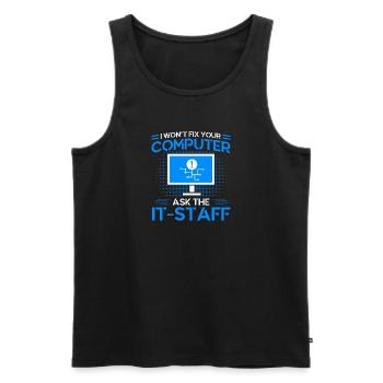 Network Security Specialist Gift - Men's Premium Organic Tank Top - black - Front - Michal (187cm)