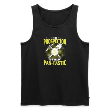 Gold Panner Gold Miner Gold Digger Gift - Men's Premium Organic Tank Top - black - Front - Michal (187cm)