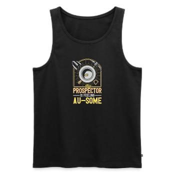 Gold Panner Gold Miner Gold Digger Gift - Men's Premium Organic Tank Top - black - Front - Michal (187cm)