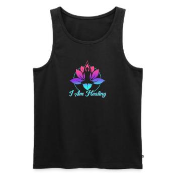Reiki Symbol Reiki Master Reiki Crystal Gift - Men's Premium Organic Tank Top - black - Front - AI Model Male 178 light (178cm)
