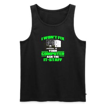 Network Security Specialist Gift - Men's Premium Organic Tank Top - black - Front - Michal (187cm)