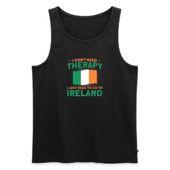 Irlande Drapeau irlandais Cadeau d’épouse irlandaise - Débardeur bio Premium Homme - noir - Devant - AI Model Male 178 light (178cm)