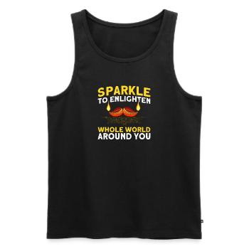 Diwali Hindus Sikh Festival of Lights Gift - Men's Premium Organic Tank Top - black - Front - AI Model Male 178 light (178cm)