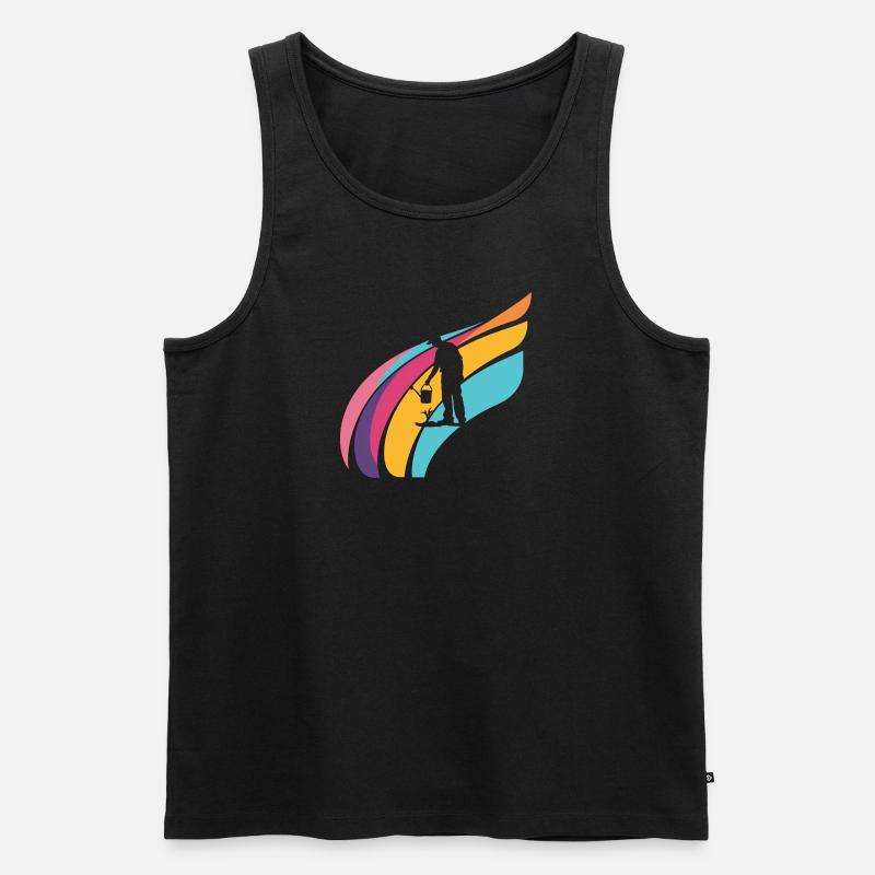 Blume Garten - Männer Premium Bio Tank Top - Schwarz