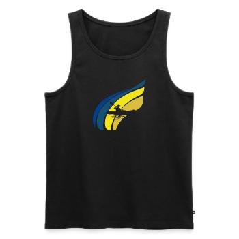 Kayaking Whitewater Rowing - Men's Premium Organic Tank Top - black - Front - AI Model Male 178 light (178cm)