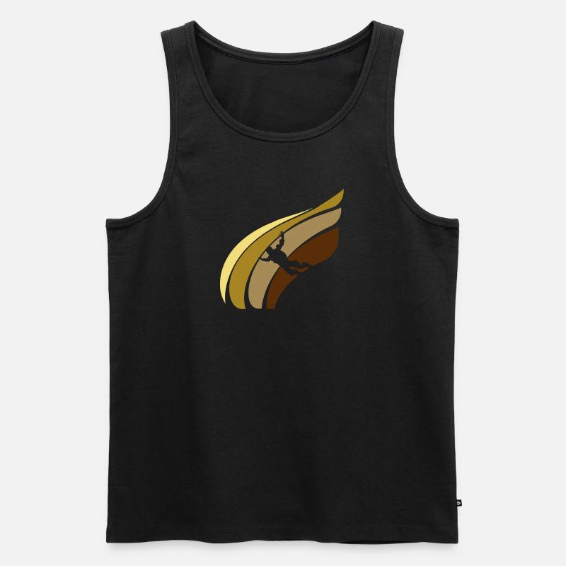 Parachuting Freifall Luft - Männer Premium Bio Tank Top - Schwarz