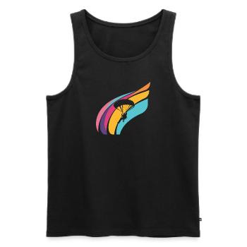 Fallschirmspringen Flugsport Gleitschirmfliegen - Männer Premium Bio Tank Top - Schwarz - Vorne - Michal (187cm)