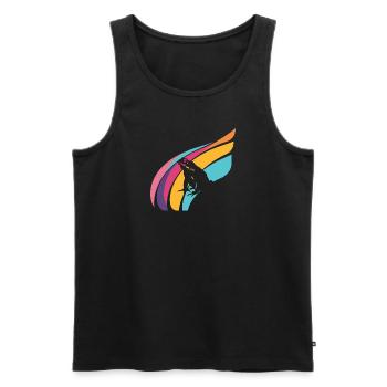 Frosch Quak Quark - Männer Premium Bio Tank Top - Schwarz - Vorne - AI Model Male 178 light (178cm)