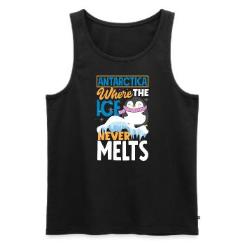 Antarctica where the ice never melts Expedition - Männer Premium Bio Tank Top - Schwarz - Vorne - Michal (187cm)