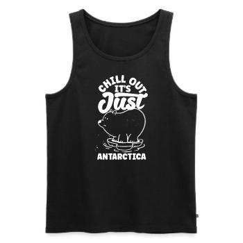 Chill out it's just Antarctica - Männer Premium Bio Tank Top - Schwarz - Vorne - Michal (187cm)
