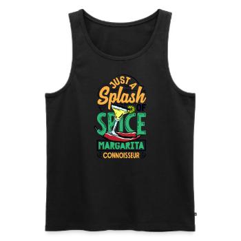 Just a Splash of Spice: Margarita Connoisseur. - Männer Premium Bio Tank Top - Schwarz - Vorne - Michal (187cm)