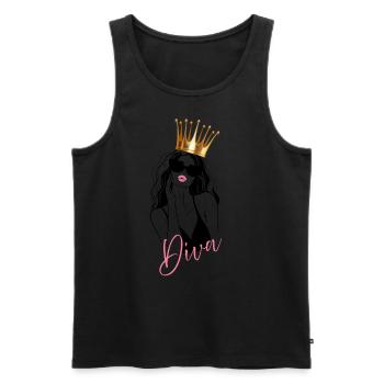 Diva Girl - Männer Premium Bio Tank Top - Schwarz - Vorne - Michal (187cm)
