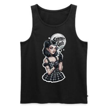 Summer Goth für Gothik Fans - Männer Premium Bio Tank Top - Schwarz - Vorne - Michal (187cm)