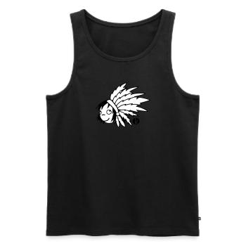 Indian Chief - Indian - Men's Premium Organic Tank Top - black - Front - AI Model Male 178 light (178cm)