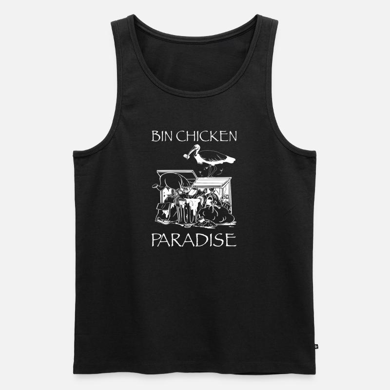 BIN CHICKEN PARADISE - Männer Premium Bio Tank Top - Schwarz