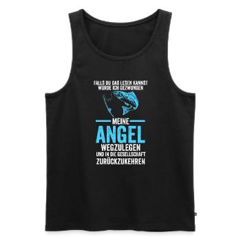 Angeln Fische Angler Geschenk - Männer Premium Bio Tank Top - Schwarz - Vorne - Michal (187cm)