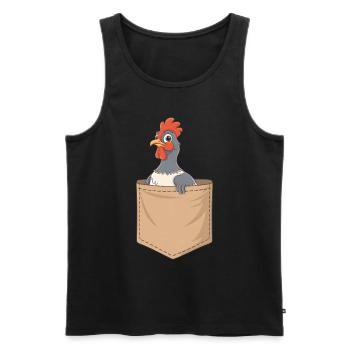 Auerhahn - Männer Premium Bio Tank Top - Schwarz - Vorne - Michal (187cm)