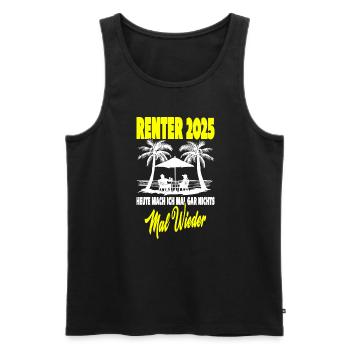 Rente Ruhestand Rentner Geschenk - Männer Premium Bio Tank Top - Schwarz - Vorne - Michal (187cm)