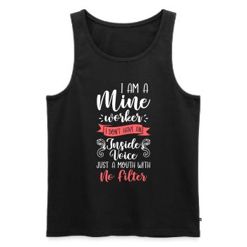 Coal Shovel Pickaxe Shaft - Men's Premium Organic Tank Top - black - Front - AI Model Male 178 light (178cm)