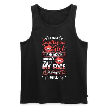 Schütze Sterne Konstellation - Männer Premium Bio Tank Top - Schwarz - Vorne - AI Model Male 178 light (178cm)