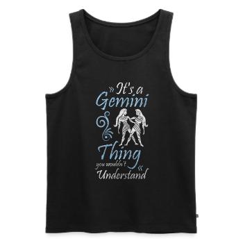 Zodiac sign Astrology Air Ascendant - Men's Premium Organic Tank Top - black - Front - AI Model Male 178 light (178cm)